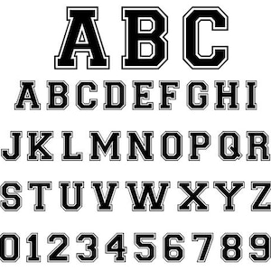 Font Varsity Regular, (OpenType) - fonte instalável (TrueType), para PC ou laptop, a fonte pode ser usada em qualquer programa gráfico