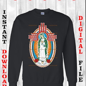 Virgen de Guadalupe, svg cutting files, clipart -EPS vector files, INSTANT DOWNLOAD