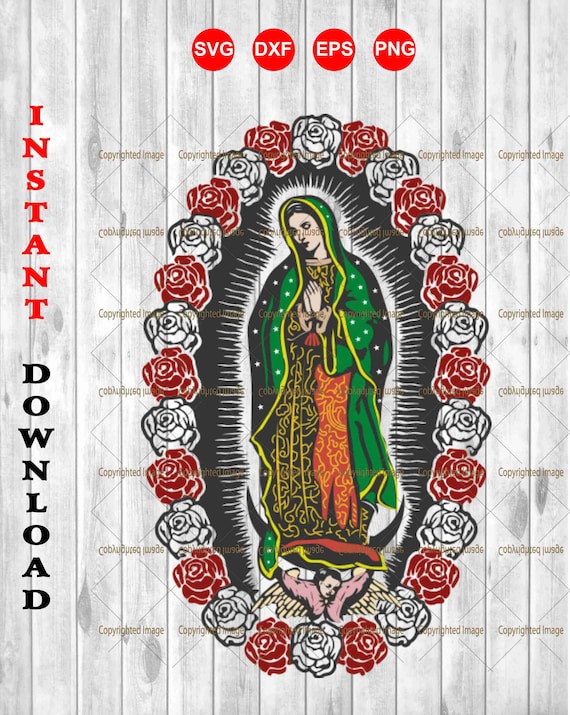 Virgen Mexicana De Guadalupe - Vector Del Color Ilustración del