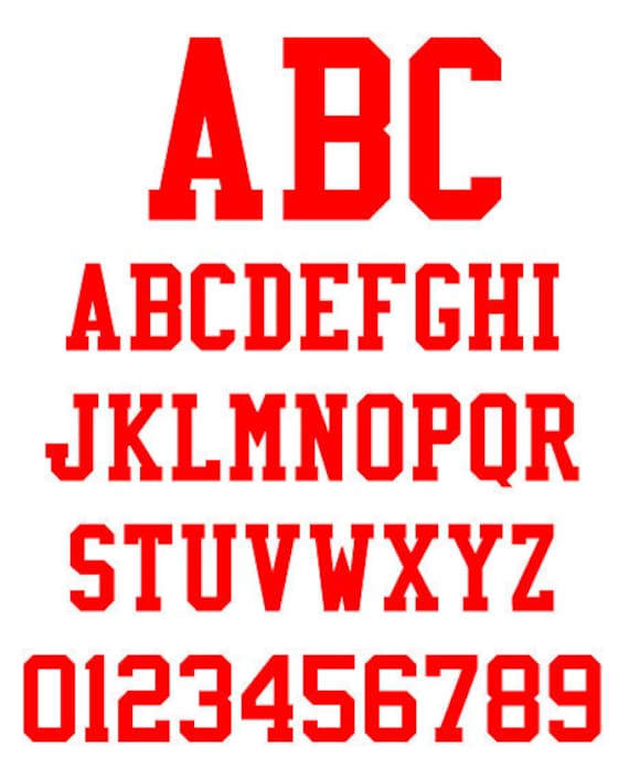 Font Pro Full Block Athletic Sport font TrueType for windows Etsy