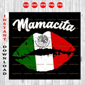 Mamacita, lips, mexican Flag,Mexican Coat of Arms, svg cutting files clipart -EPS vector files, INSTANT DOWNLOAD