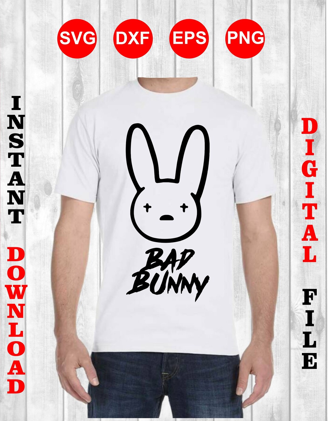 Bad Bunny Logo Svg El Conejo Malo, Etsy