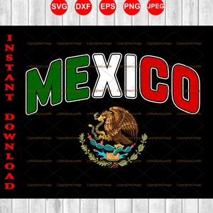 Mexico Coat of Arms - Flag of Mexico, svg cutting files - png  clipart -EPS vector files, INSTANT DOWNLOAD