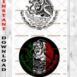 Mexico Coat of Arms svg files, Vector Clip Art, svg cutting files, - png  clipart -EPS vector files, INSTANT DOWNLOAD