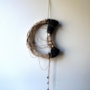 Hanging Moon Wall Art-  Boho Witchcore Fairycore Goth Moon