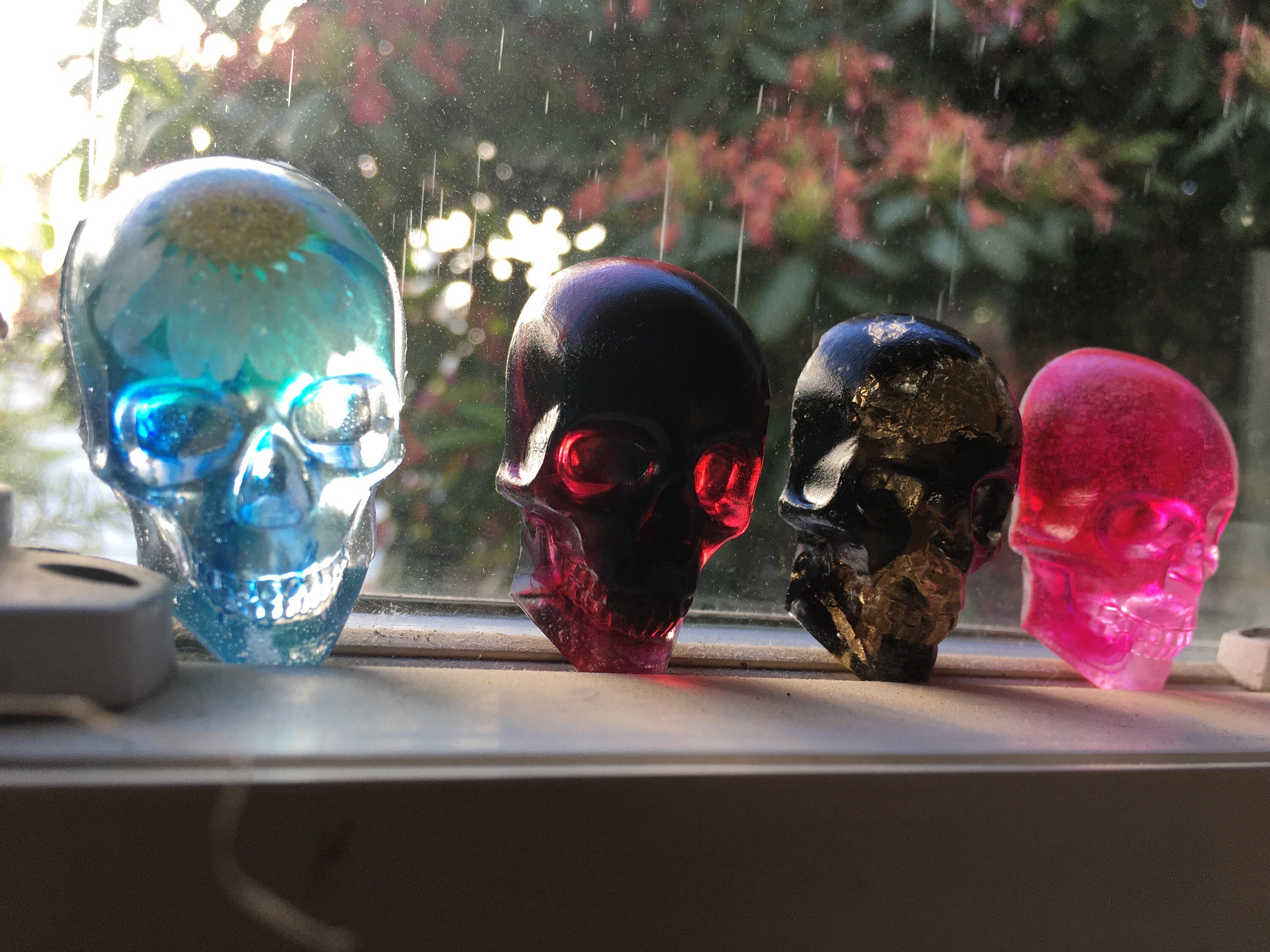 Custom Resin Skulls Skull cute skull flower resin art Etsy