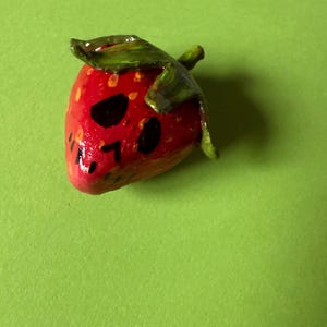 Strawberry skull magnets witch decor fairy decor fridge art
