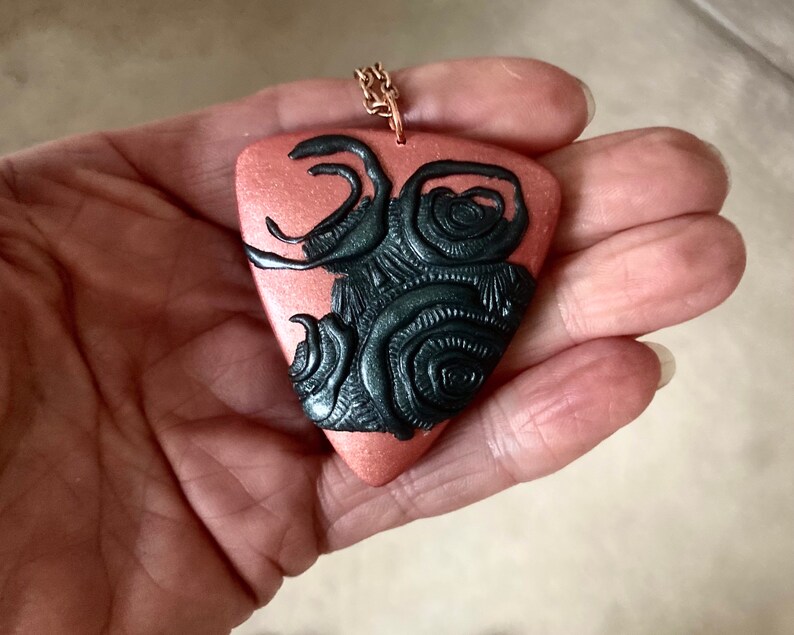 Copper Polymer Clay Pendant Gift Box Clay Jewellery Gift For Her