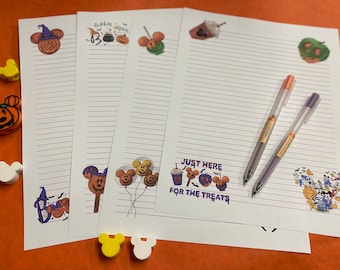 Disney-Inspired Halloween Lined Writing Paper