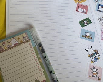 Pochacco-Inspired Kawaii Lined Writing Paper