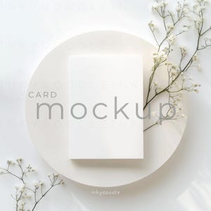 Cartão de casamento Mockup, Cartão de 5x7 Mockup, Download instantâneo, Cartão de convite, Mockup de convite, Mockup de cartão em branco, Mockups, Mockup PSD