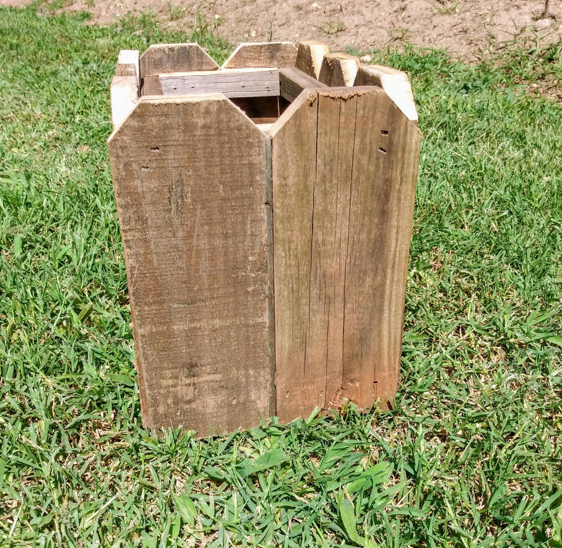 Small Wood Planter Box Rustic Etsy Denmark