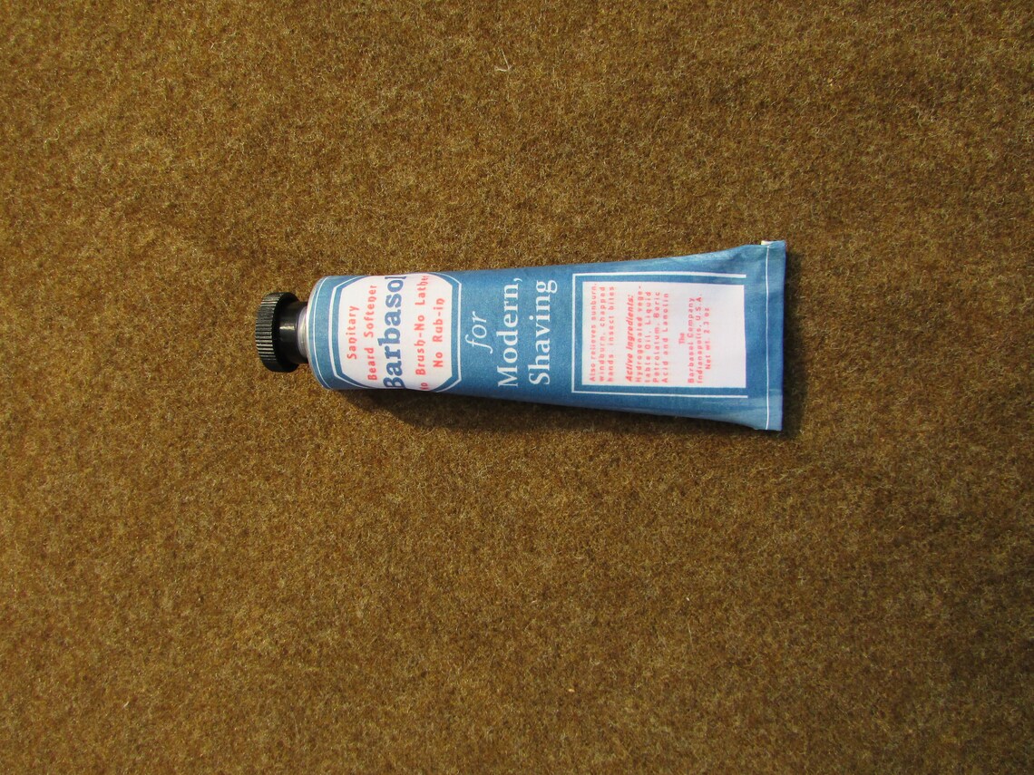 US WW2 Fillable Shaving Cream Tube Barbasol Etsy
