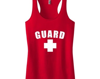 Lifeguard Racerback Tank Top - Apparel / Women / Junior Fit / 100% Cotton / Clothing / Top