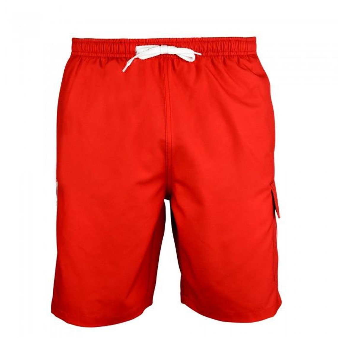 Mens Piped Lifeguard Board Shorts 8 Red / 100 Polyester / Swim Shorts / Quickdry / Swimwear Etsy
