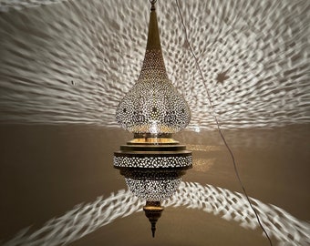 Moroccan brass pendant, pendant lamp, modern copper ceiling light, chandelier , silver light, bohemian bronze lamp, fixtures pendant light.