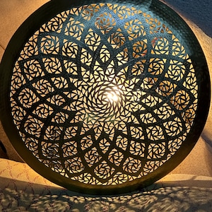 Moroccan brass wall light, artisanal wall light, artisanal silver wall light, gold wall light, copper lamp, black wall light.