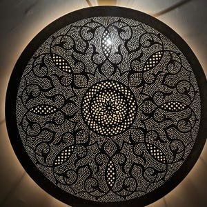 Moroccan brass wall lamp sconce, round light, bronze wall lamp, copper craft lamp, handmade wall light, Morocco Light ,silver sconce