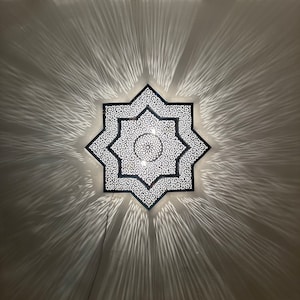 Plafonnier marocain en laiton en forme d'étoile, lampe fixée au plafond, plafonnier disponible en plusieurs tailles, applique murale