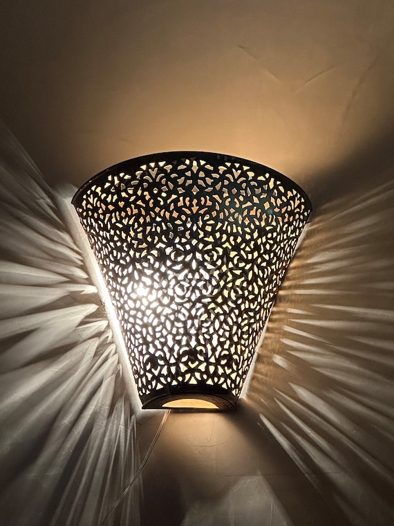 工芸品 Moroocan Wall Lump Moroccan Brass Wall Lamp , Moroccan Bronze Wall Lamp, Fez Wall