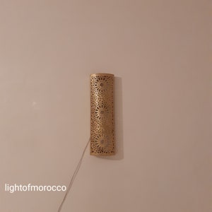 Moroccan brass wall sconce , moroccan sconce , Moroccan silver sconce, copper wall light, bronze sconce, handcrafted scone. image 7