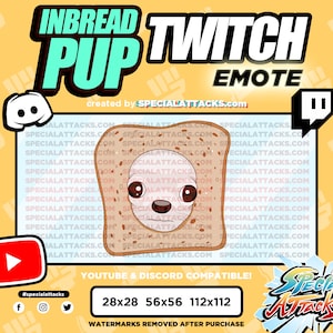 Twitch - Discord Emote | InBread Pup Puppy Dog - Bread Doggy - Toast Chihuahua TikTok meme