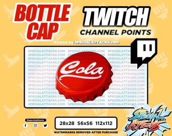 Twitch Channel Points Emote - Cola Soda Pop Bottle Cap - Drink