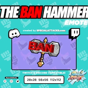 Twitch - Discord Emote | The Ban Hammer