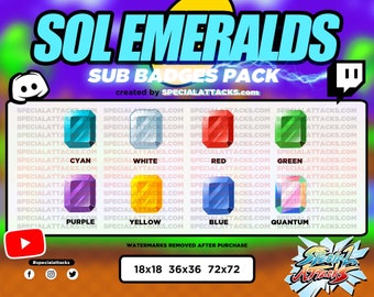 Twitch - Discord Sonic The Hedgehog Sub Badge Pack | Sol Emeralds
