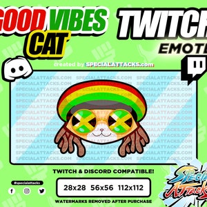 Twitch - Discord Emote | Good Vibes Cat