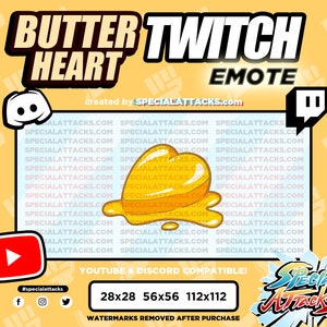 Twitch - Discord Emote / Butter Heart - Suave como la mantequilla - déjalo rodar