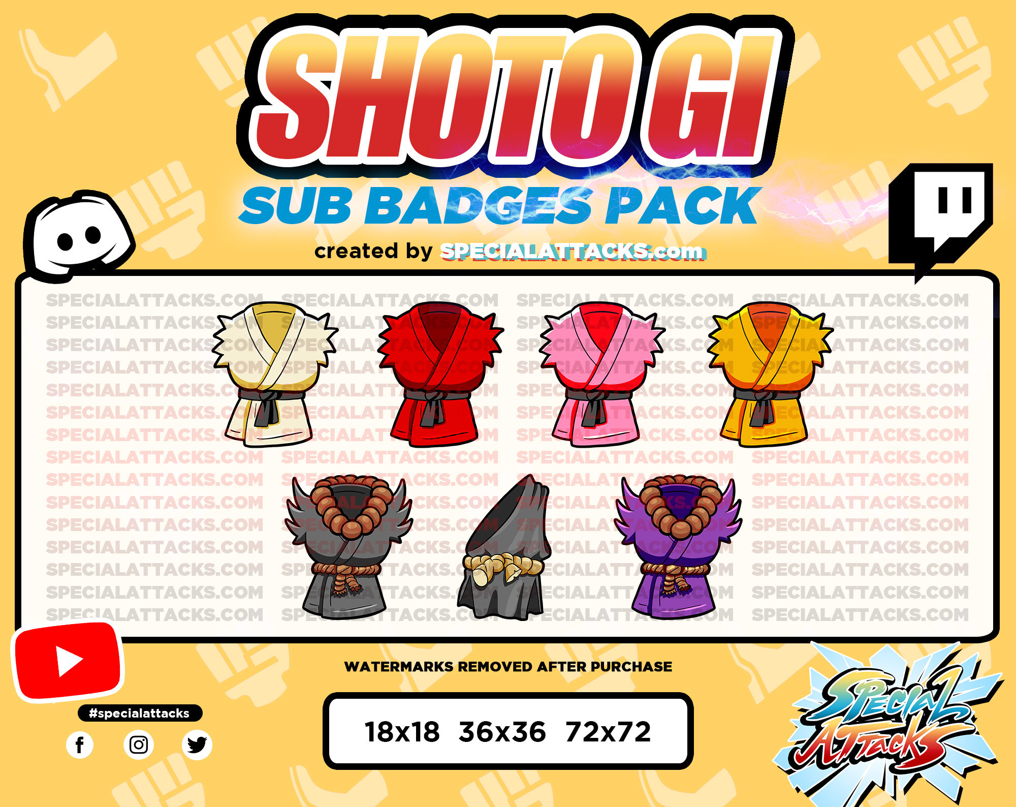 12 Ryu from Street Fighter Emotes for Twitch Streamers, Discord,  -  Cute - Anime - Chibi - Emote Bundle - Emote Pack