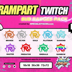 Apex Legends Twitch Sub Badge 9 Pack  | Rampart
