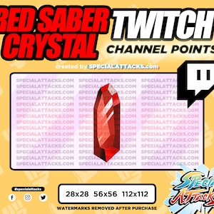 Red Saber Crystal Twitch Emote – Streaming Channel Points (digital nedladdning)