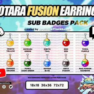 Twitch - Discord Sub Badge Pack | Potara Fusion Earrings