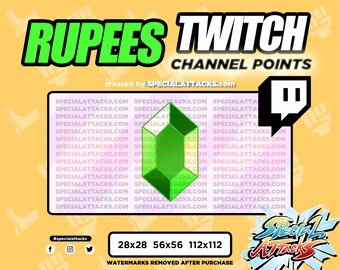 Twitch Channel Points Emote - Rupees - Green Jewel - Gemstone - Emerald Stone - Rupee - Harmony Balance Stone