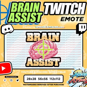 Twitch - Discord Emote | Brain Assist - Target - Perfect Aim - Accuracy - Aim Assist - Aim Bot - KD Ratio - Controller - Keyboard player
