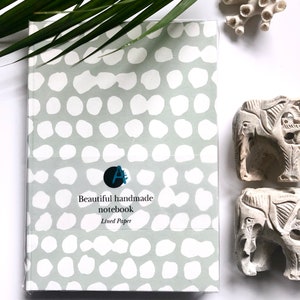 Hand covered notebook with quality lined paper.