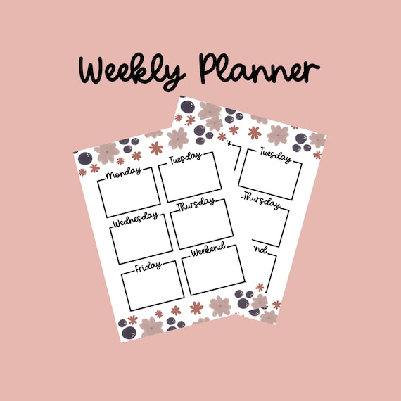 Digital Weekly Planner, PDF Download, Digital Planner Template, PDF Planner, 2022 Planner, Weekly Planner Printable, Weekly Planner Download