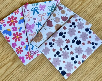 Set of Blank Greeting Cards, Thank You Cards, Birthday Party, Personalized Notes, Handmade Thank You Notes, Congratulations Card