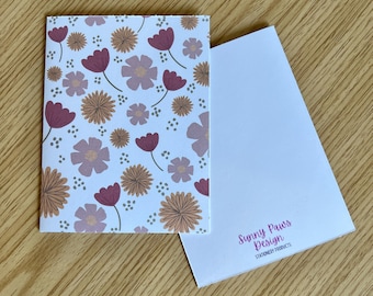 Handmade Floral Greeting Cards, Blank Thank You Notes, Birthday Cards