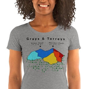 Grays & Torreys Peak T-Shirt | 14er Summit Series | Fourteener, Hiker, Nature Lover, Mountain, Outdoors, Runner, Colorado.