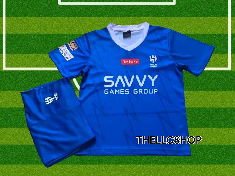 2324 Kids Neymar Jr Alhilal Kits Soccer Jersey Set Etsy