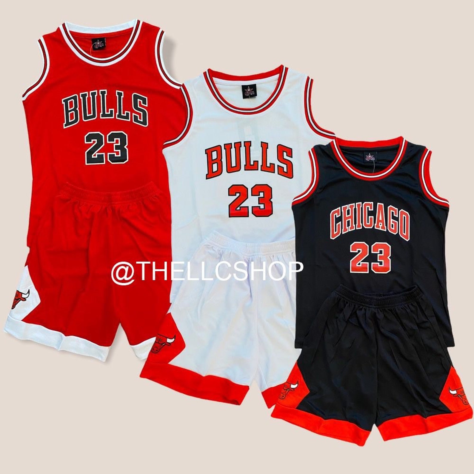 KIDS MIchael Jordan Chicago Bulls Jersey Set Basketball 23 Etsy