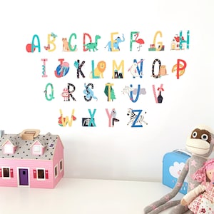 Monster Alphabet Stickers, ABC Stickers, Letter Stickers, Alphabet Seals,  Planner Stickers 