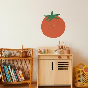Décalcomanie murale tomate – Ensemble d'autocollants muraux en tissu pour chambre d'enfant