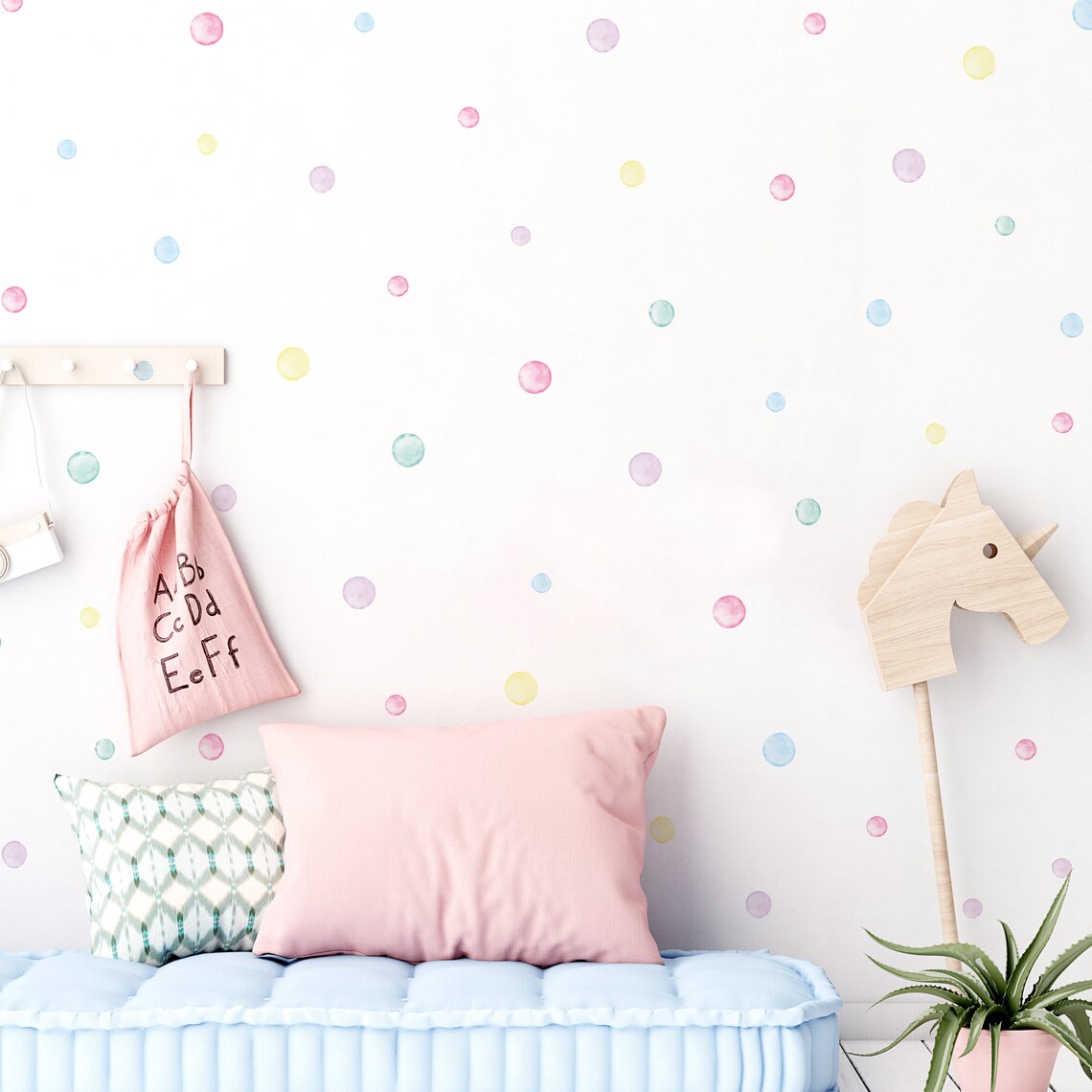 Polka Dot Wall Stickers for Kids Bedroom Nursery Playroom | Etsy