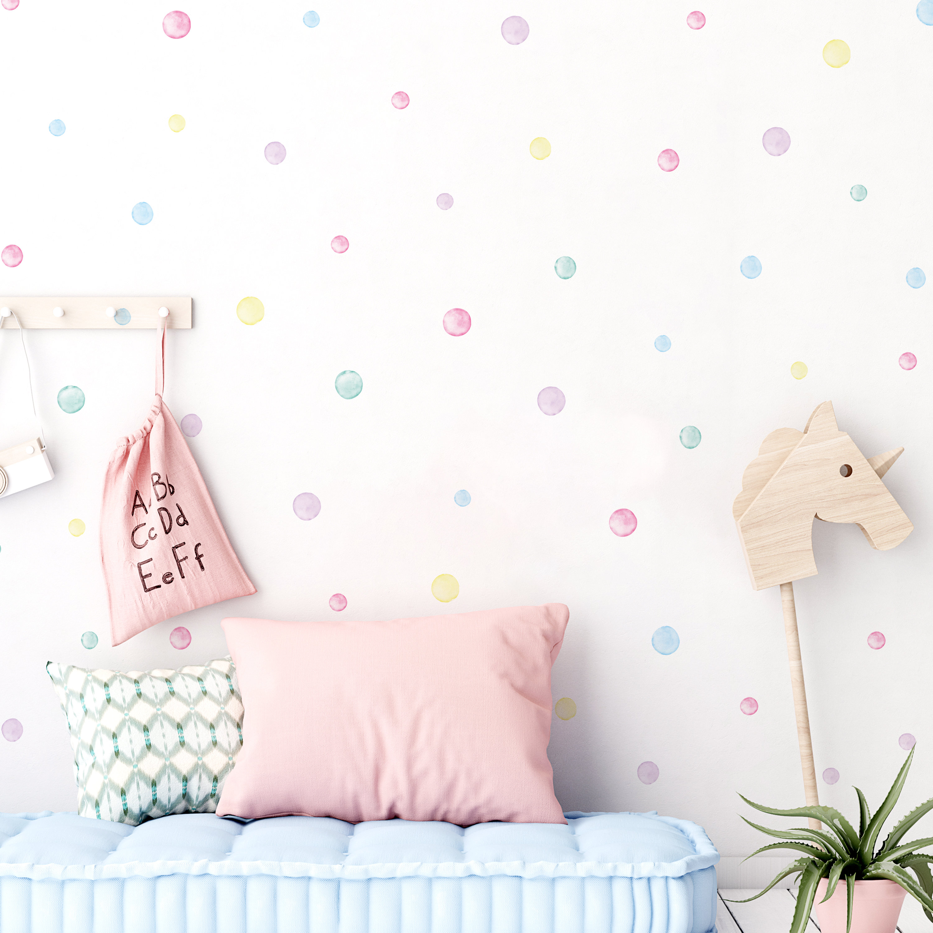 Polka Dot Wall Stickers for Kids Bedroom Nursery Playroom Etsy