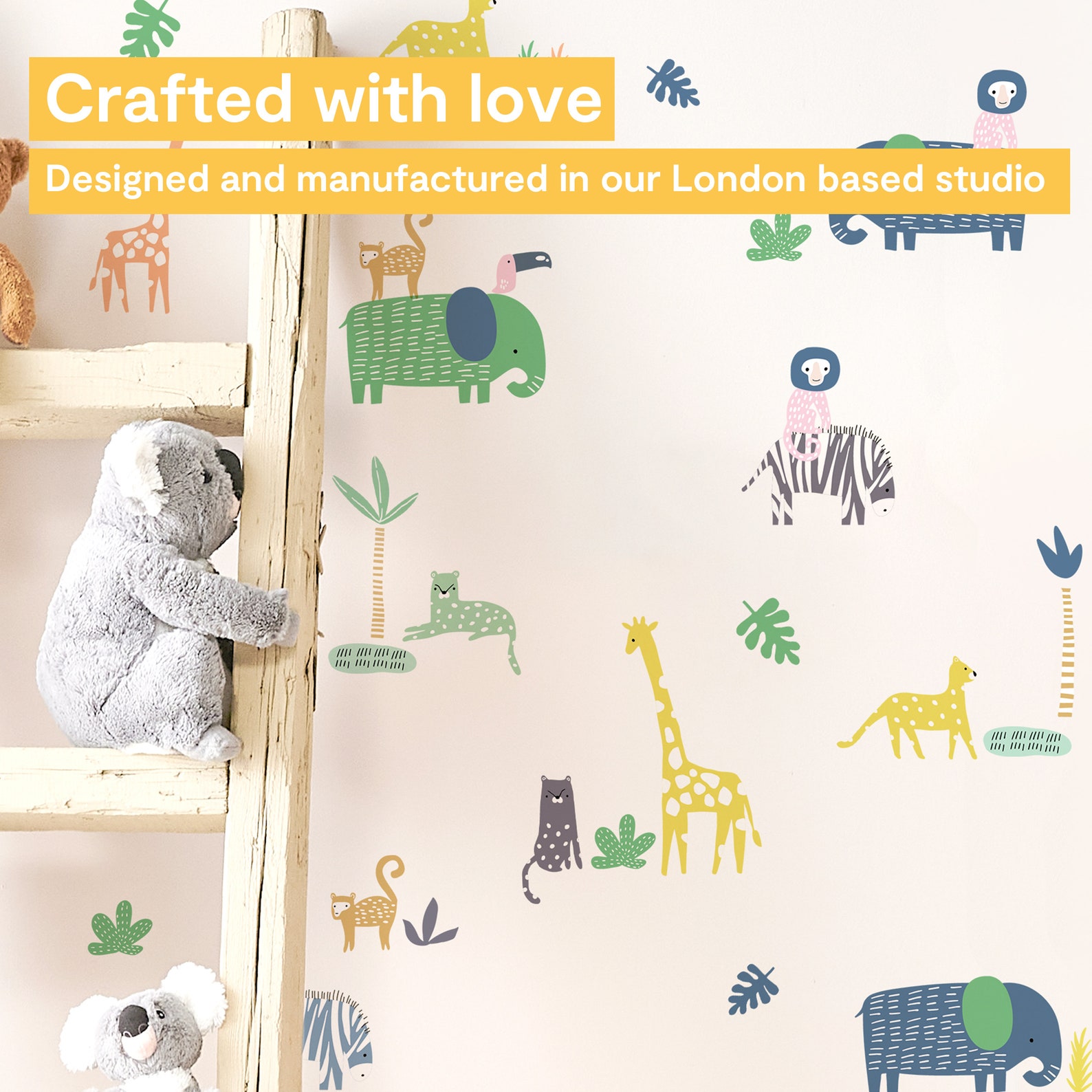 Safari Nursery Wall Stickers Safari Animal Wall Decals Etsy
