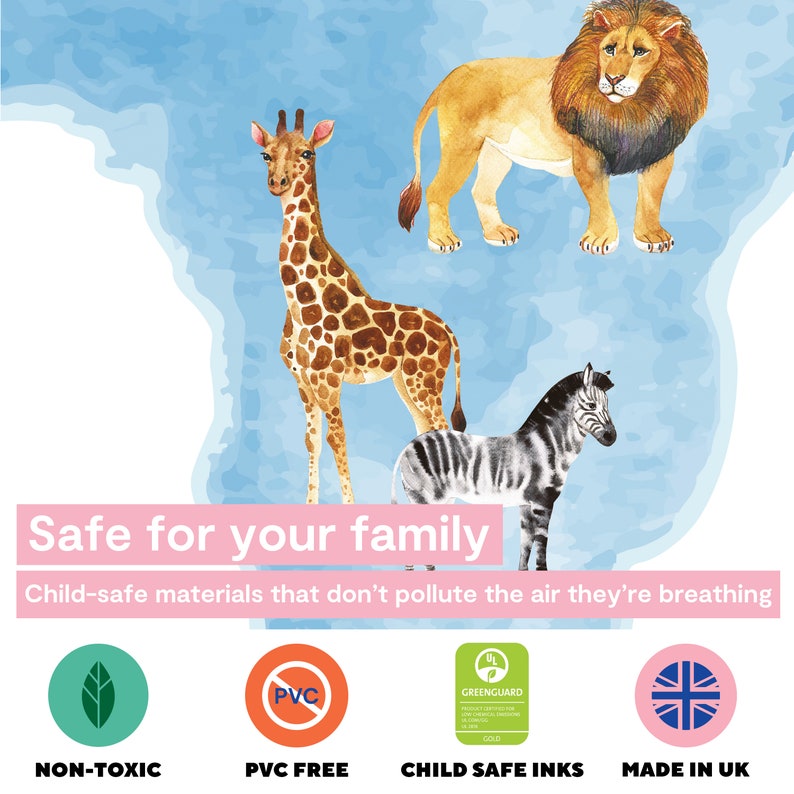 Animal World Map Wall Sticker for Kids' Bedroom Nursery Etsy UK